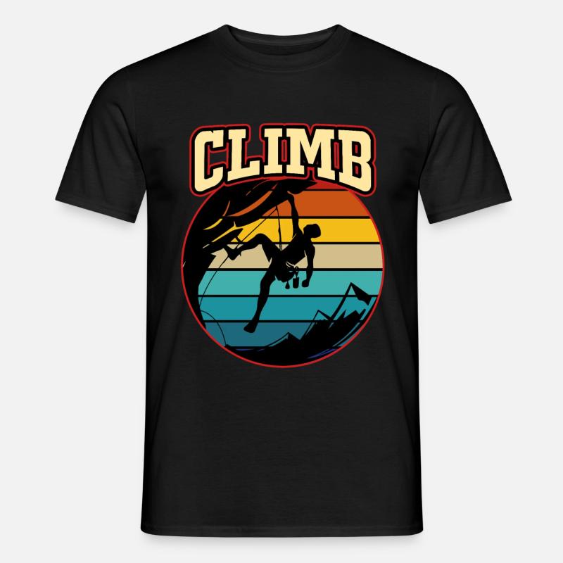Escalada Escalada Escalada Montaña Roca Deporte - Camiseta hombre - negro