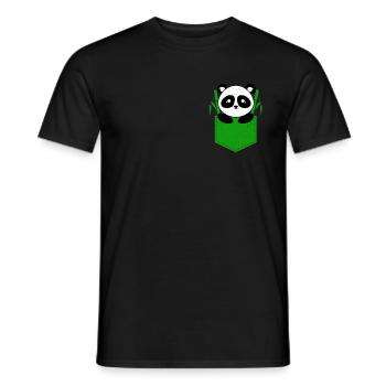 Panda - Men's T-Shirt - black - Front - AI Model Male 178 light (178cm)