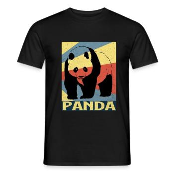 Panda - Männer T-Shirt - Schwarz - Vorne - AI Model Male 178 light (178cm)