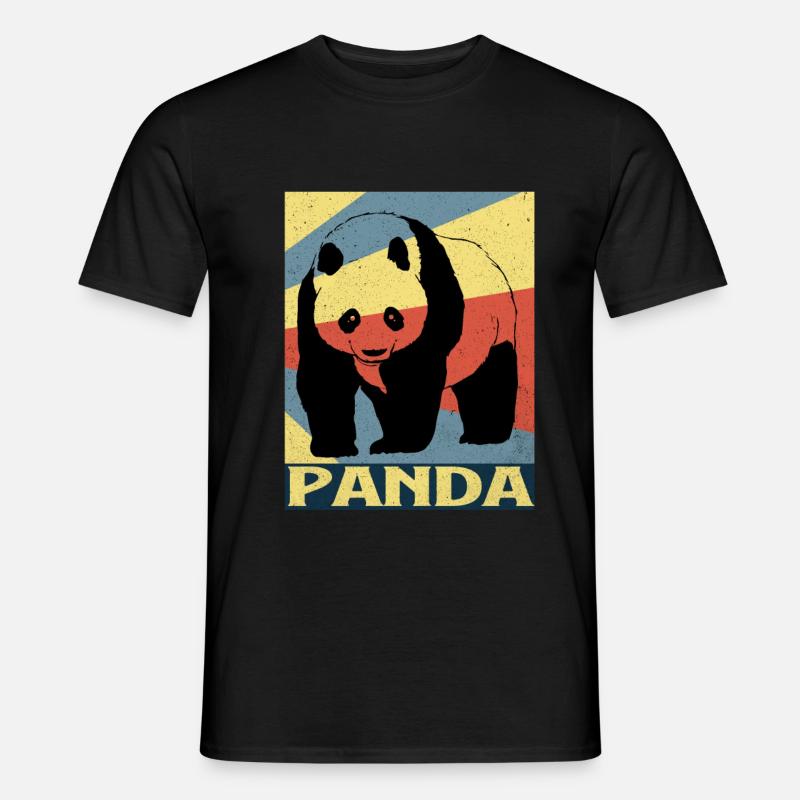 Panda - Männer T-Shirt - Schwarz