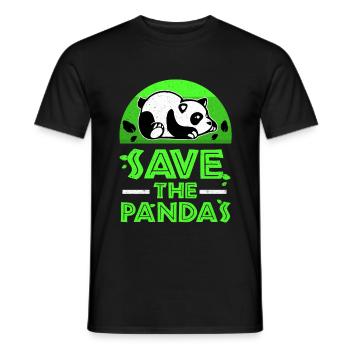Panda - Männer T-Shirt - Schwarz - Vorne - AI Model Male 178 light (178cm)