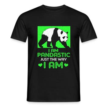 Panda - Männer T-Shirt - Schwarz - Vorne - AI Model Male 178 light (178cm)