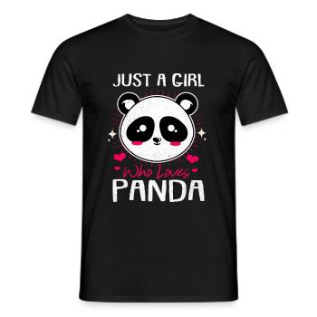 Panda - Männer T-Shirt - Schwarz - Vorne - AI Model Male 178 light (178cm)