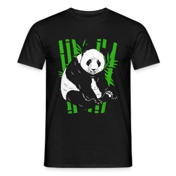 Panda - T-shirt homme - noir - Devant - AI Model Male 178 light (178cm)