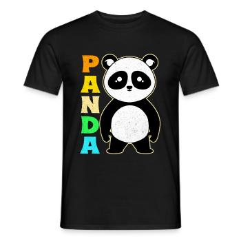 Panda - Männer T-Shirt - Schwarz - Vorne - AI Model Male 178 light (178cm)