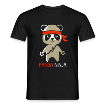 Panda - Männer T-Shirt - Schwarz - Vorne - AI Model Male 178 light (178cm)