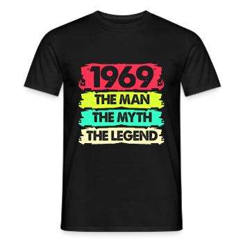 Geburtstag 50 Geschenk Geboren 1969 Fünfzig Bday - Männer T-Shirt - Schwarz - Vorne - AI Model Male 178 light (178cm)