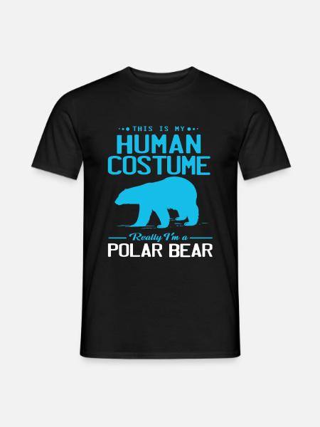 Eisbär Polarbär Arktis Grönland Island Nordpol Eis - Männer T-Shirt - Schwarz