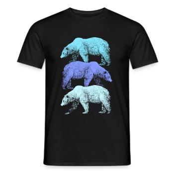 Ours polaire Arctique Groenland Islande Pôle Nord - T-shirt homme - noir - Devant - AI Model Male 178 light (178cm)