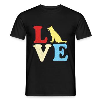 German Shepherd - Men's T-Shirt - black - Front - AI Model Male 178 light (178cm)
