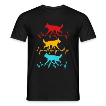 German Shepherd - Men's T-Shirt - black - Front - AI Model Male 178 light (178cm)