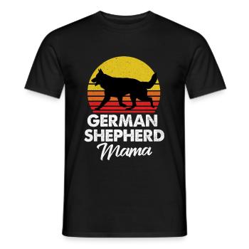 Berger allemand - T-shirt homme - noir - Devant - AI Model Male 178 light (178cm)