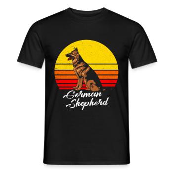 German Shepherd - Men's T-Shirt - black - Front - AI Model Male 178 light (178cm)