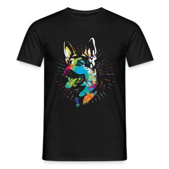 Berger allemand - T-shirt homme - noir - Devant - AI Model Male 178 light (178cm)