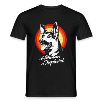 Deutscher Schäferhund - Männer T-Shirt - Schwarz - Vorne - AI Model Male 178 light (178cm)