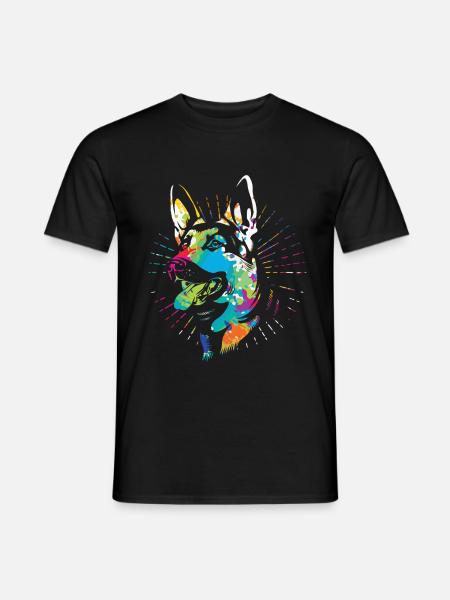 Deutscher Schäferhund Hund Wachhund IPO Diensthund - Männer T-Shirt - Schwarz