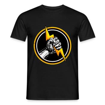 Électriciens - T-shirt homme - noir - Devant - AI Model Male 178 light (178cm)