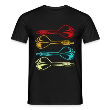 Dart - Männer T-Shirt - Schwarz - Vorne - AI Model Male 178 light (178cm)