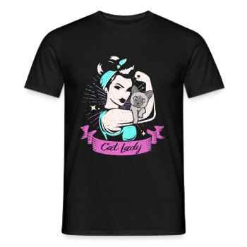 Chat siamois - T-shirt homme - noir - Devant - AI Model Male 178 light (178cm)