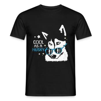 chien de traîneau - T-shirt homme - noir - Devant - AI Model Male 178 light (178cm)