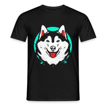 chien de traîneau - T-shirt homme - noir - Devant - AI Model Male 178 light (178cm)