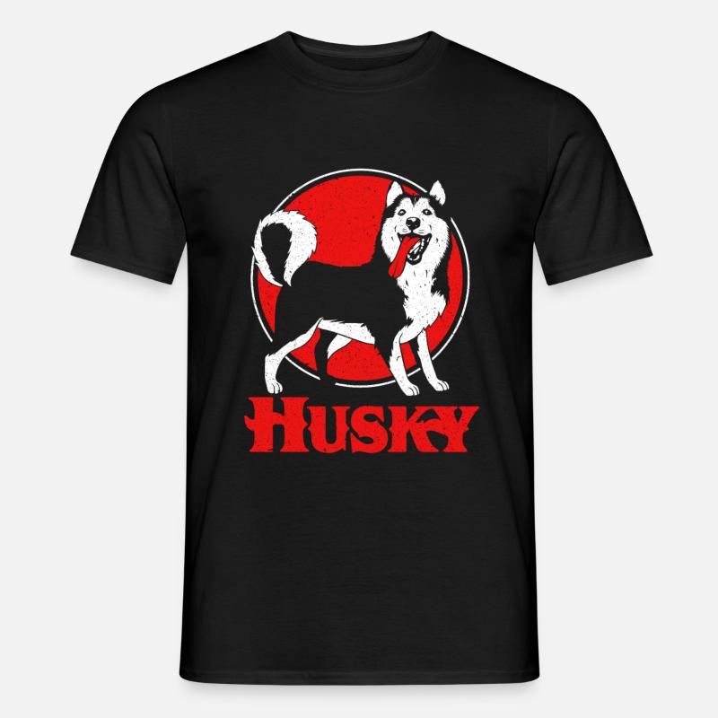 Husky - Männer T-Shirt - Schwarz