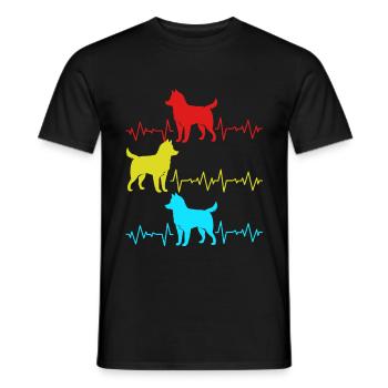 Husky chien chien coiffeur amoureux des chiens amoureux des chiens - T-shirt homme - noir - Devant - AI Model Male 178 light (178cm)