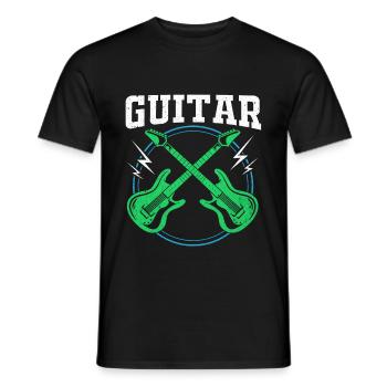 guitare - T-shirt homme - noir - Devant - AI Model Male 178 light (178cm)