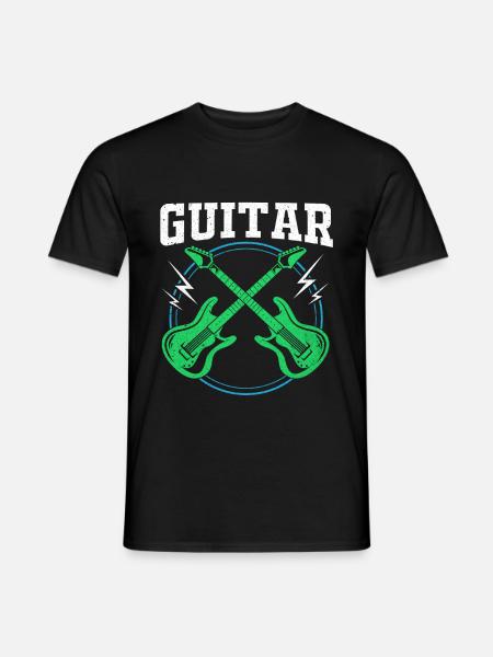 guitar - Men's T-Shirt - black