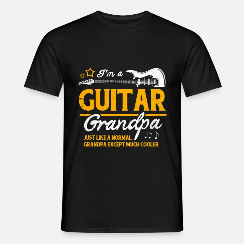 Gitarre - Männer T-Shirt - Schwarz