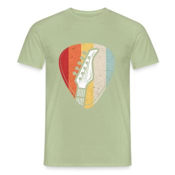 guitar - Men's T-Shirt - sage - Front - AI Model Male 178 light (178cm)