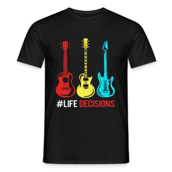 guitare - T-shirt homme - noir - Devant - AI Model Male 178 light (178cm)