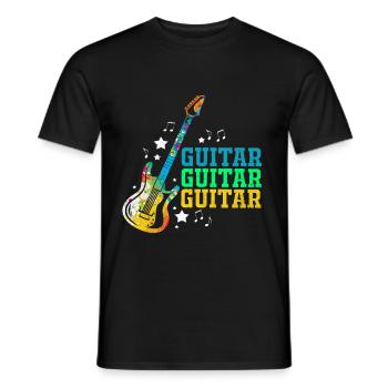 guitare - T-shirt homme - noir - Devant - AI Model Male 178 light (178cm)