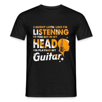 guitare - T-shirt homme - noir - Devant - AI Model Male 178 light (178cm)