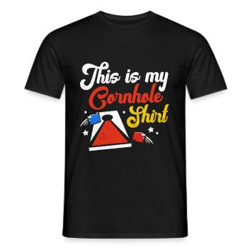 cornhole - T-shirt homme - noir - Devant - AI Model Male 178 light (178cm)