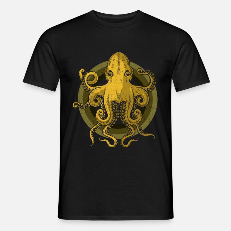 Kraken - Männer T-Shirt - Schwarz