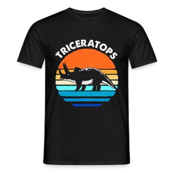 Triceratops - Männer T-Shirt - Schwarz - Vorne - AI Model Male 178 light (178cm)