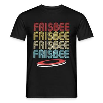 Frisbee - Men's T-Shirt - black - Front - AI Model Male 178 light (178cm)