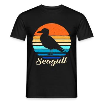 Möwe - Männer T-Shirt - Schwarz - Vorne - AI Model Male 178 light (178cm)