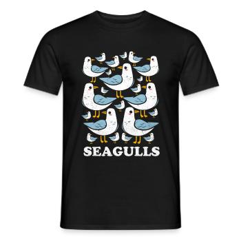 gull - Men's T-Shirt - black - Front - AI Model Male 178 light (178cm)