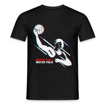 water polo - Men's T-Shirt - black - Front - AI Model Male 178 light (178cm)