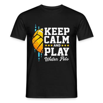 water polo - Men's T-Shirt - black - Front - AI Model Male 178 light (178cm)