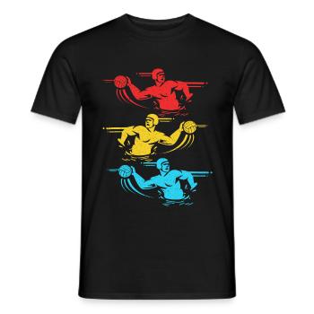 Wasserball - Männer T-Shirt - Schwarz - Vorne - AI Model Male 178 light (178cm)