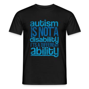 Autismus - Männer T-Shirt - Schwarz - Vorne - AI Model Male 178 light (178cm)