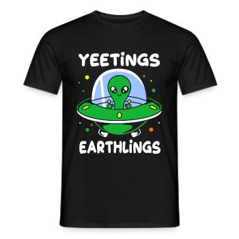 Alien - Men's T-Shirt - black - Front - AI Model Male 178 light (178cm)
