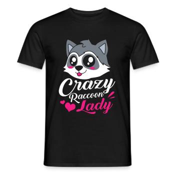 Raccoon mom girlfriend gift mom - Men's T-Shirt - black - Front - AI Model Male 178 light (178cm)