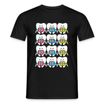 Zahnspange Zahnarzt Zahnärztin - Männer T-Shirt - Schwarz - Vorne - AI Model Male 178 light (178cm)