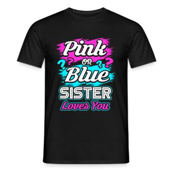 Grossesse soeur - T-shirt homme - noir - Devant - AI Model Male 178 light (178cm)