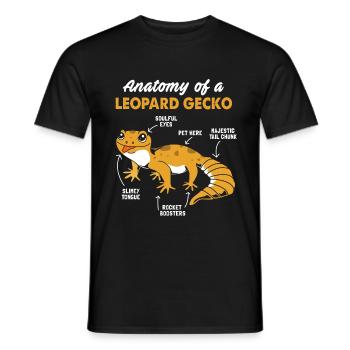 Gecko Anatomie - Männer T-Shirt - Schwarz - Vorne - AI Model Male 178 light (178cm)