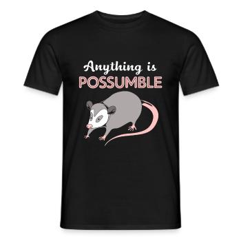 Opossum - Männer T-Shirt - Schwarz - Vorne - AI Model Male 178 light (178cm)